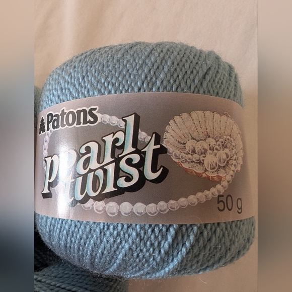 Patons Pearl Twist Vintage Yarn 3 x 50 g, Seafoam Green/Blue - Picture 2 of 7